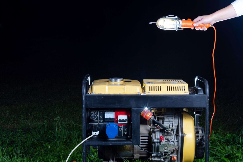 corte energia planta de luz noche emergencia