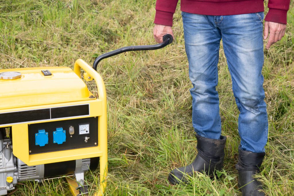 Generador de luz en campo,